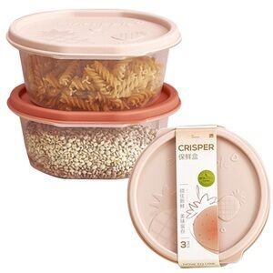 (3) Pieces of Pink Tupperware -1L